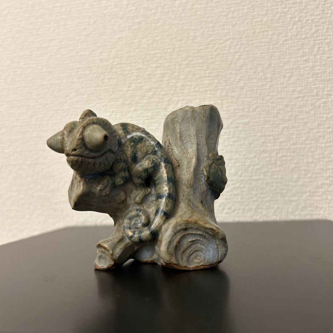 カメレオン　ペン立て
