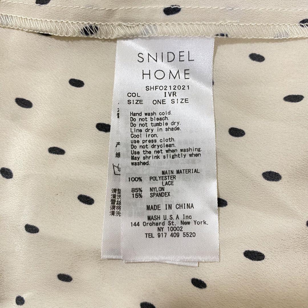 美品》SNIDEL HOME レース切替ドットワンピース ロング - メルカリ