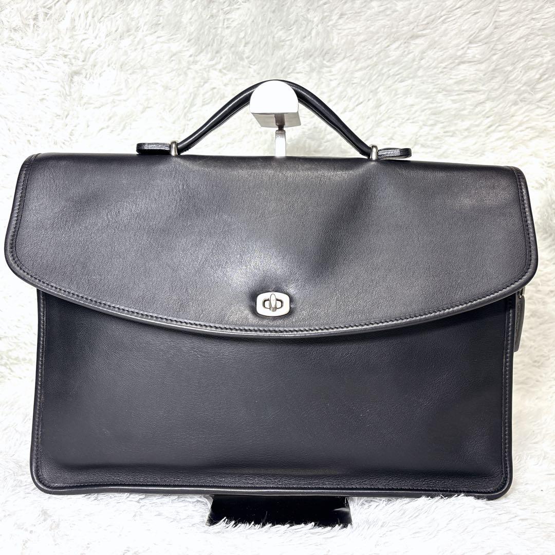 美品】 COACH オールドコーチ ビジネスバッグ 2way ブラック