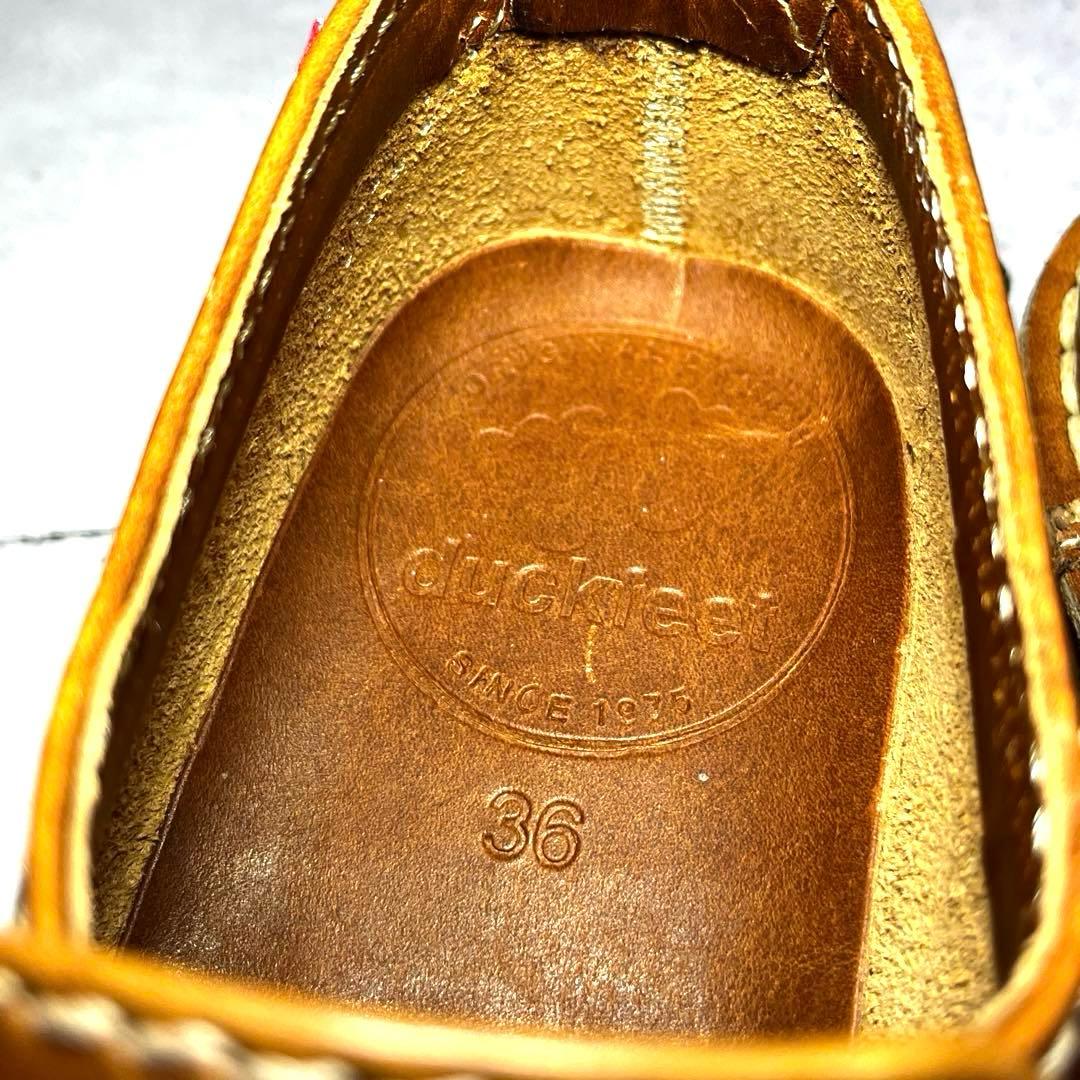 未使用級【ダックフィート】ファルスター スリッポン レザー♡ブラウン 36