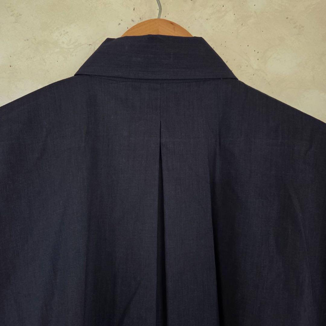 良品✨ESTNATION 麻 リネン混 ブラウス シャツ【36】半袖 ネイビー 良品✨ESTNATION 麻 リネン混 ブラウス シャツ【36】半袖