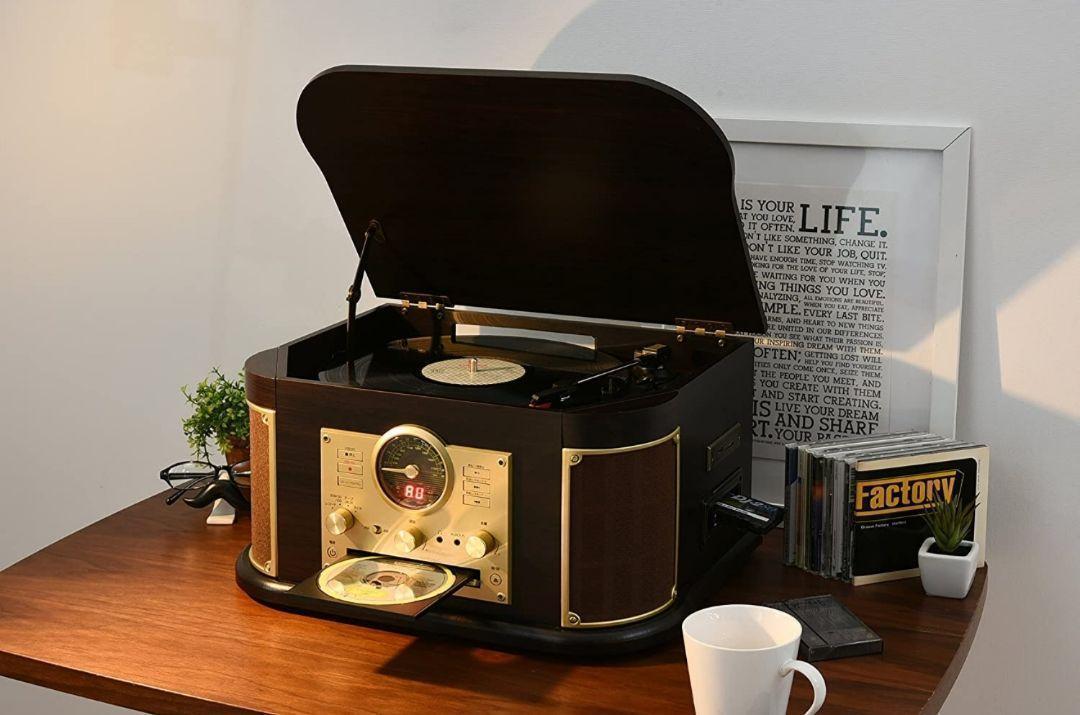 マルチレコード プレーヤーリモコン付き(CD/レコード/カセットテープ)他⑩ 画像3