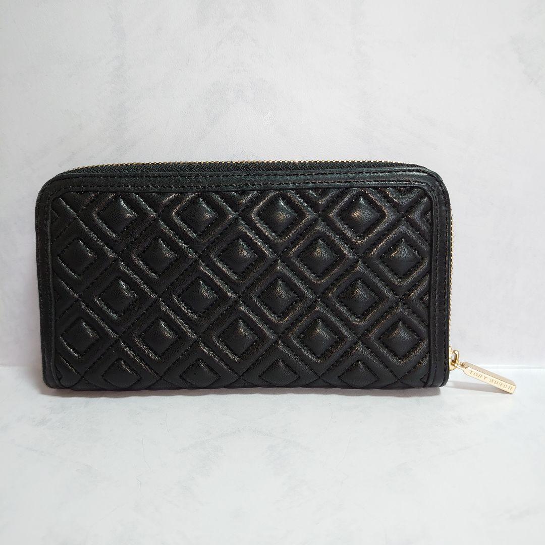 極美品！TORY BURCH レザー ラウンドファスナー 長財布 ウォレット