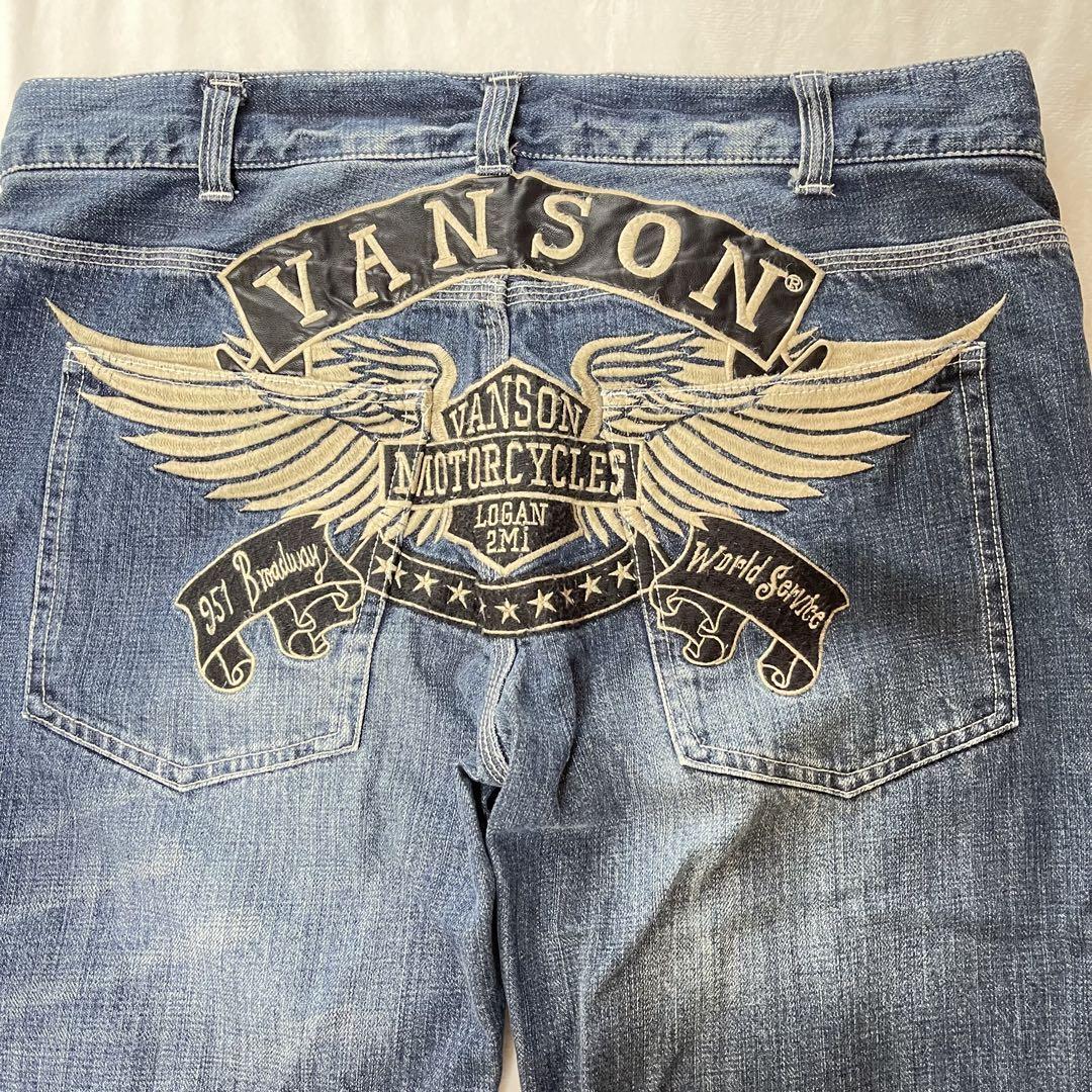 VANSON フライングエンブレム 刺繍 デニム　　⚠️丈詰めあり