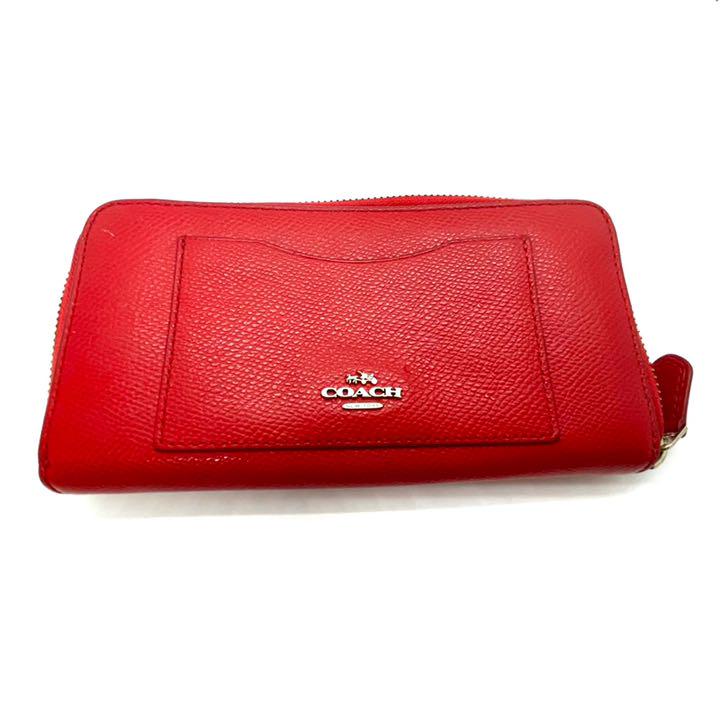 Coach コーチ 長財布 Icカードポケット付 赤 ラウンドジップ 財布 メルカリ