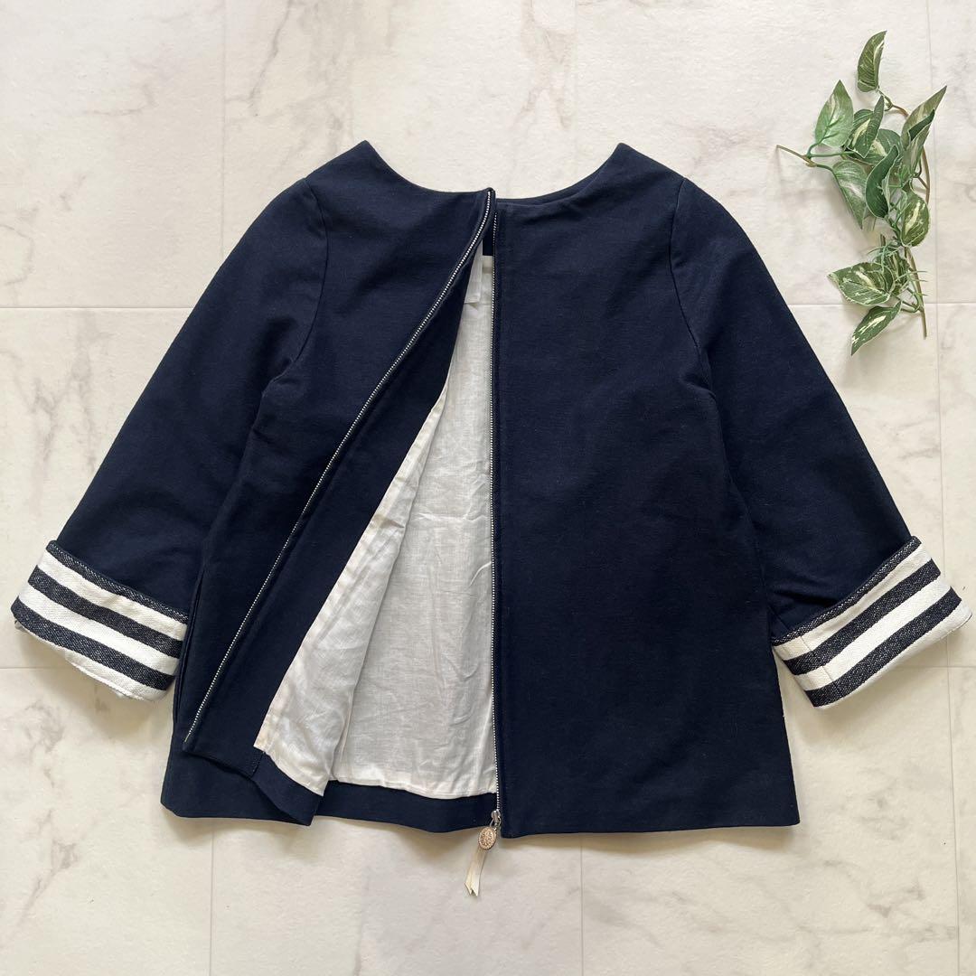 美品　BEARDSLEY 定価2.3万　コンチョボタンノーカラージャケット 美品 BEARDSLEY 定価2.3万 コンチョボタンノーカラージャケット