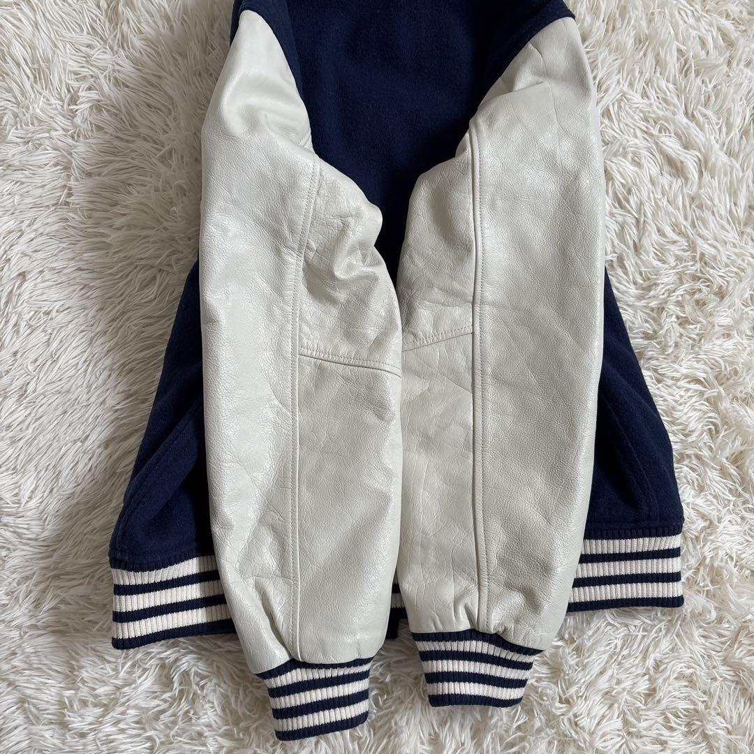 希少 adidas × nigo メルトン 袖レザー スタジャン ワッペン L