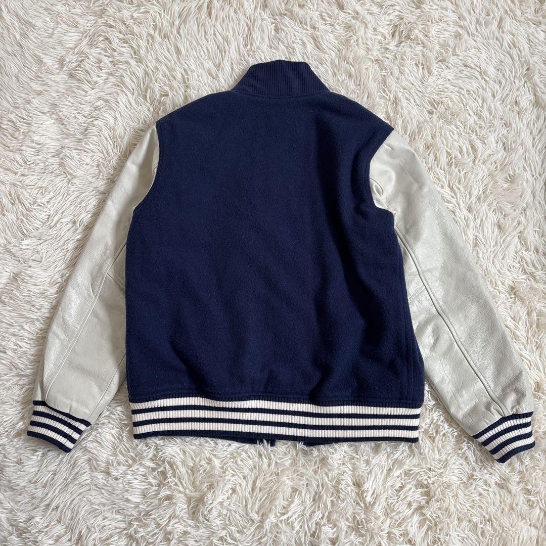 希少 adidas × nigo メルトン 袖レザー スタジャン ワッペン L