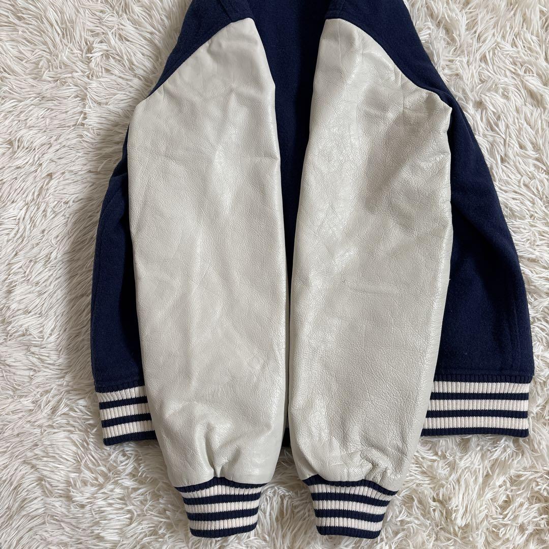 希少 adidas × nigo メルトン 袖レザー スタジャン ワッペン L