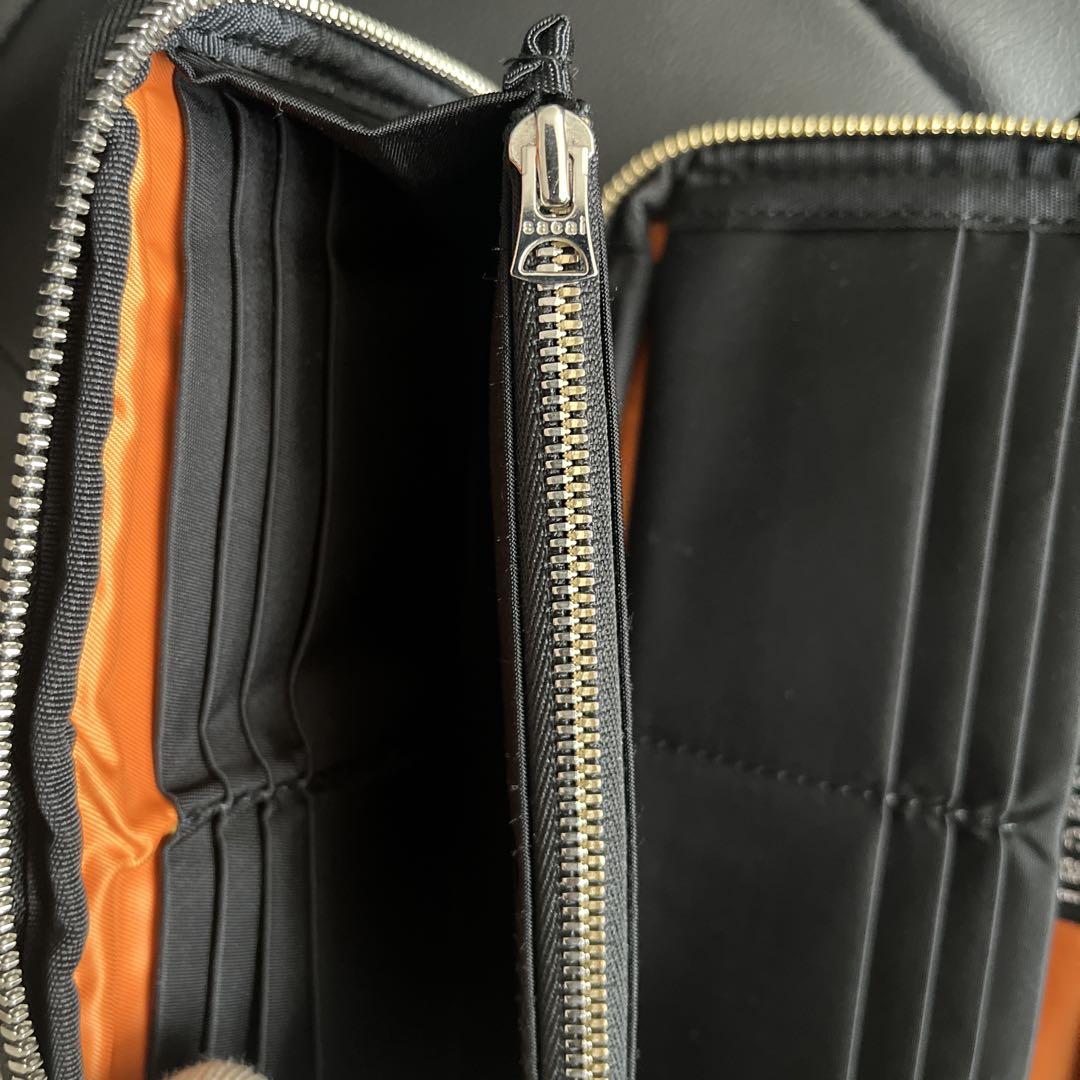sacai × PORTER 長財布 19-01984M ブラック ナイロン