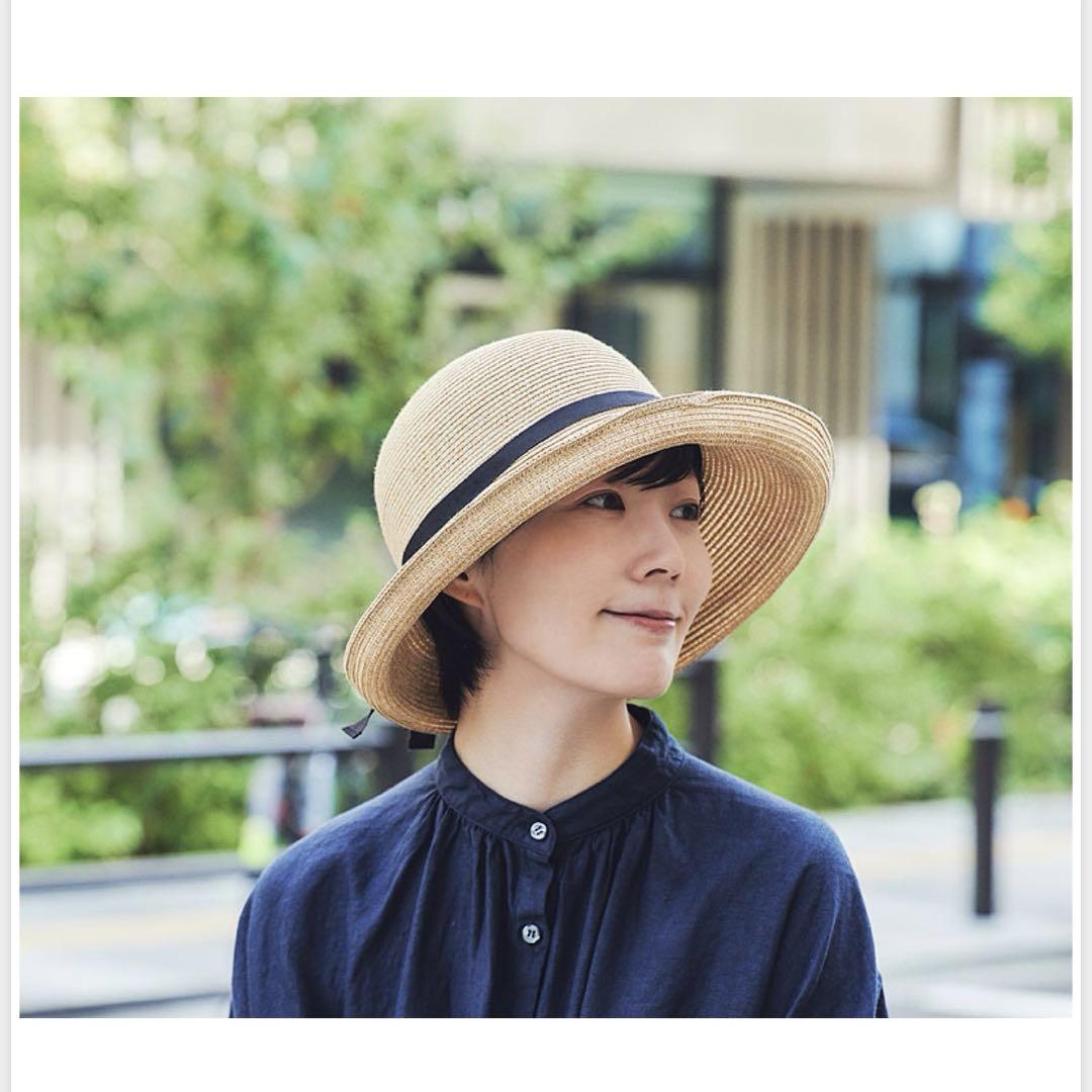 タナカボウシテン　田中帽子店　麦わら帽子　Alena つば広キャペリンハット