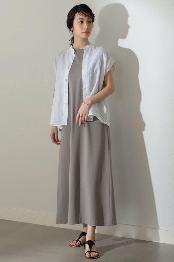 新品タグ付き！【別注】SLOANE / コットン天竺 フレンチスリーブワンピース