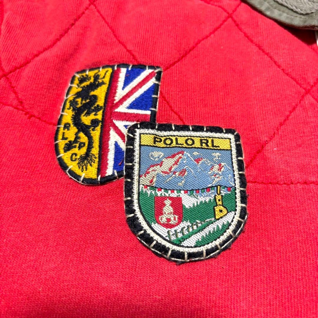 【極美品】Polo Ralph Lauren パッチ刺繍 ポロシャツ レッド