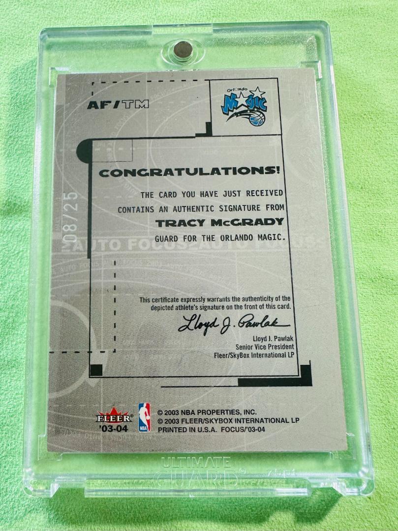 MCGRADY T-macFLEER直筆サイン8|25NBA2003