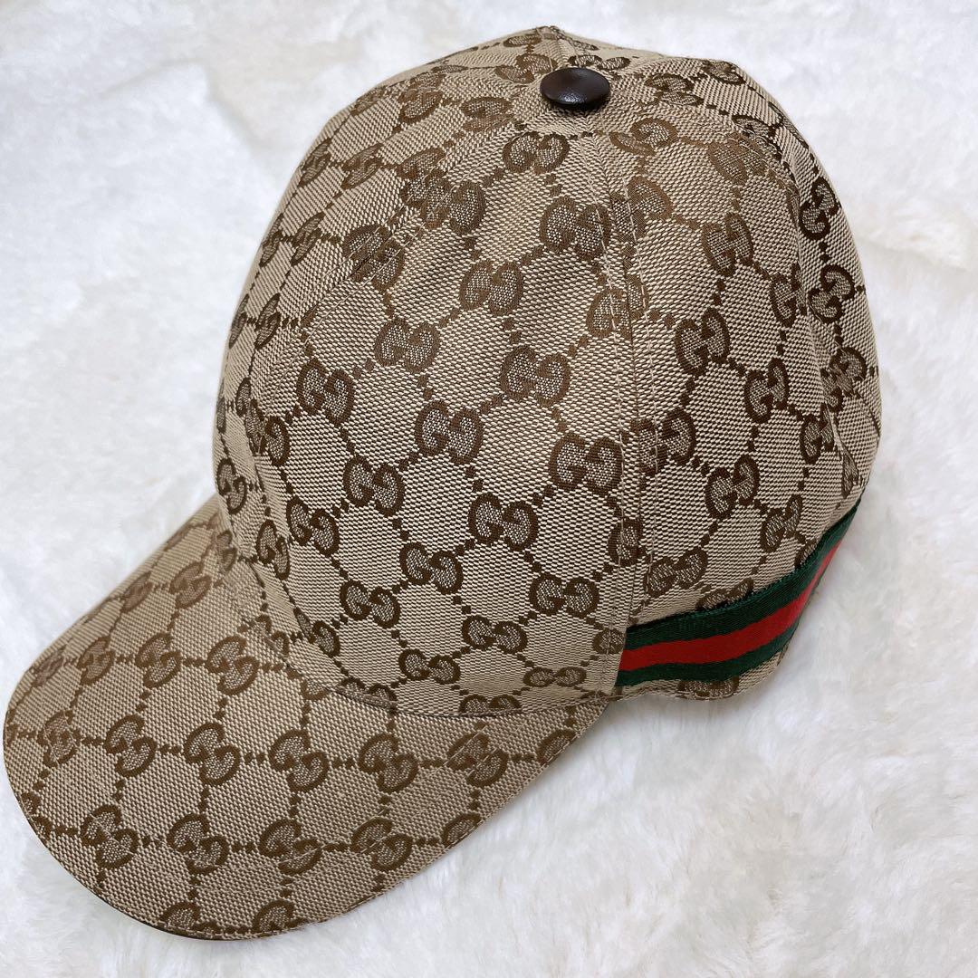 GUCCI　グッチ　GGキャンバス　ベースボールキャップ　サイズL／お値下げ☆