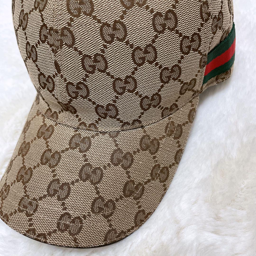 GUCCI　グッチ　GGキャンバス　ベースボールキャップ　サイズL／お値下げ☆