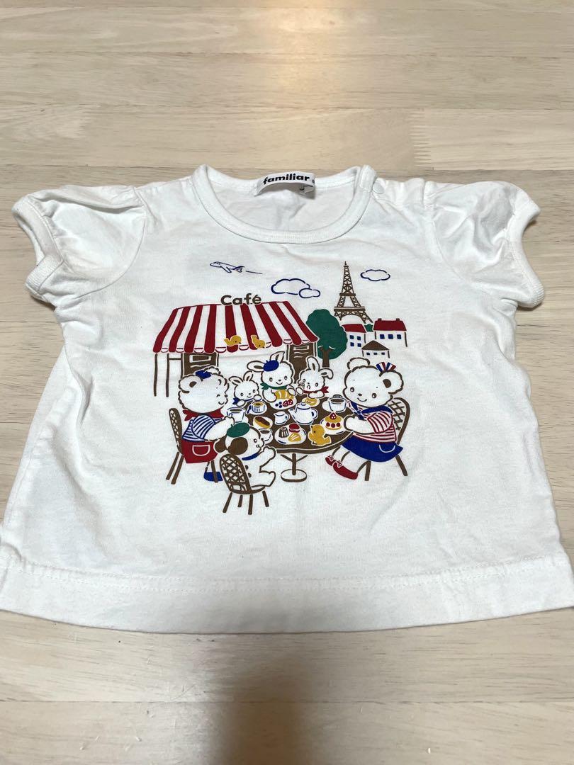 【美品】familiar カフェイラストセット 80cm