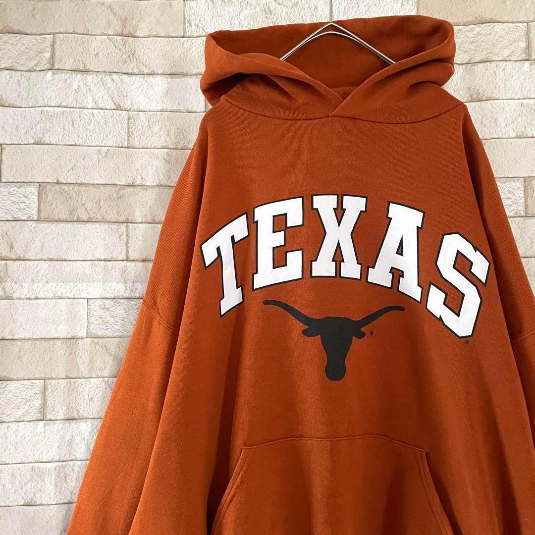 ラッセル パーカー プルオーバー センタープリント TEXAS 裏起毛 XL