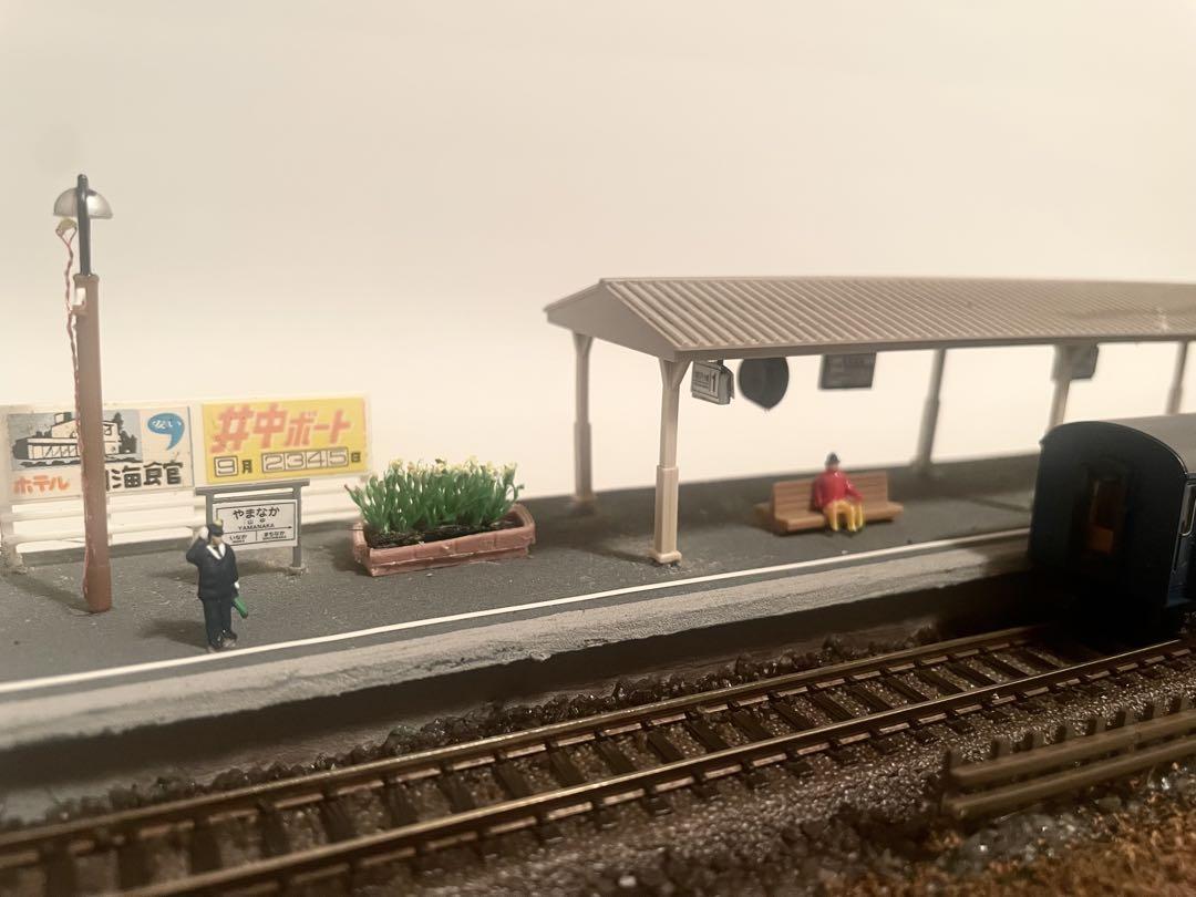 【akieiichi品】Nゲージ 鉄道模型　ジオラマ　駅　ホーム