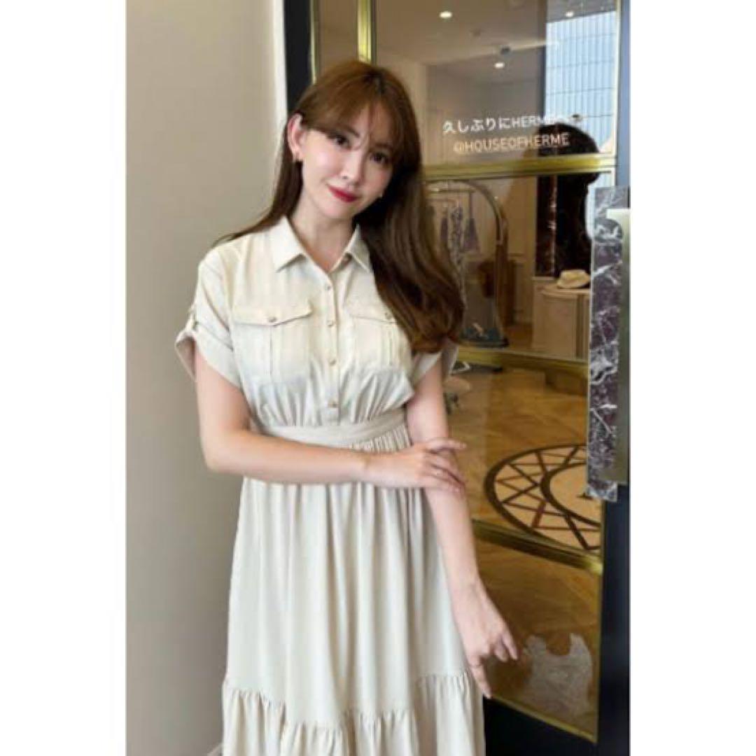 herlipto Noble Shirt Dress nude beige M