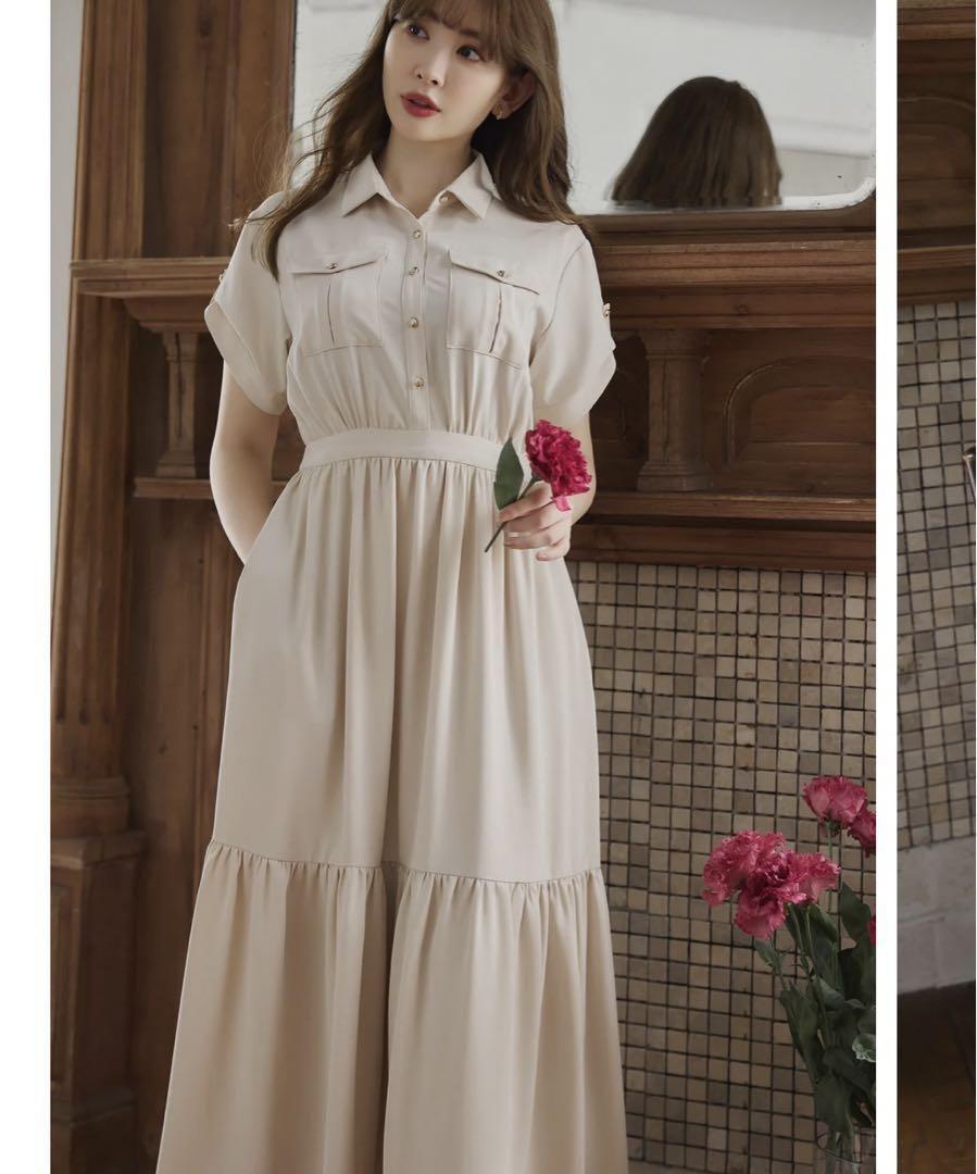 herlipto Noble Shirt Dress nude beige M