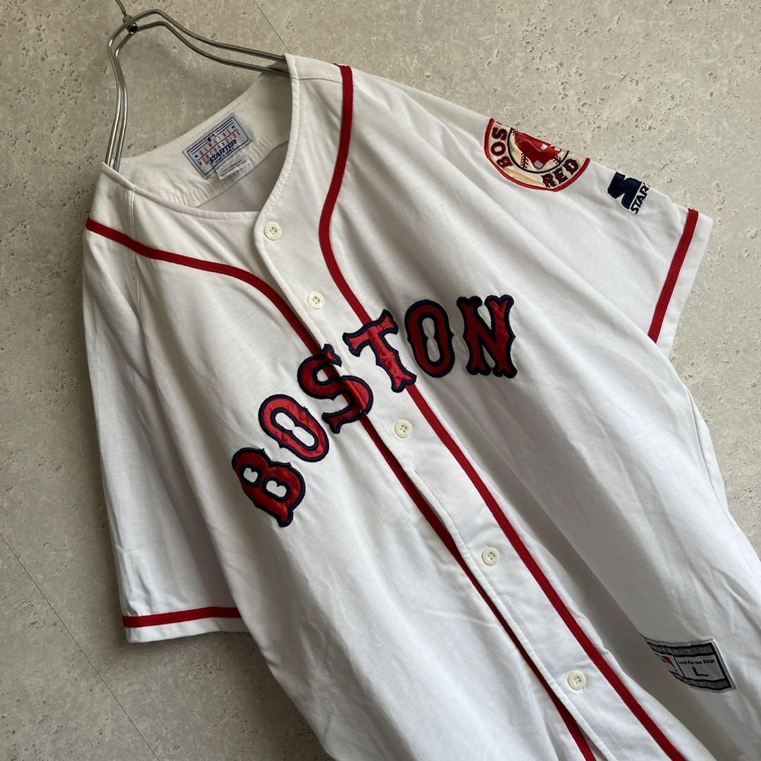 90s スターター MLB ボストン レッドソックス ベースボールシャツ L