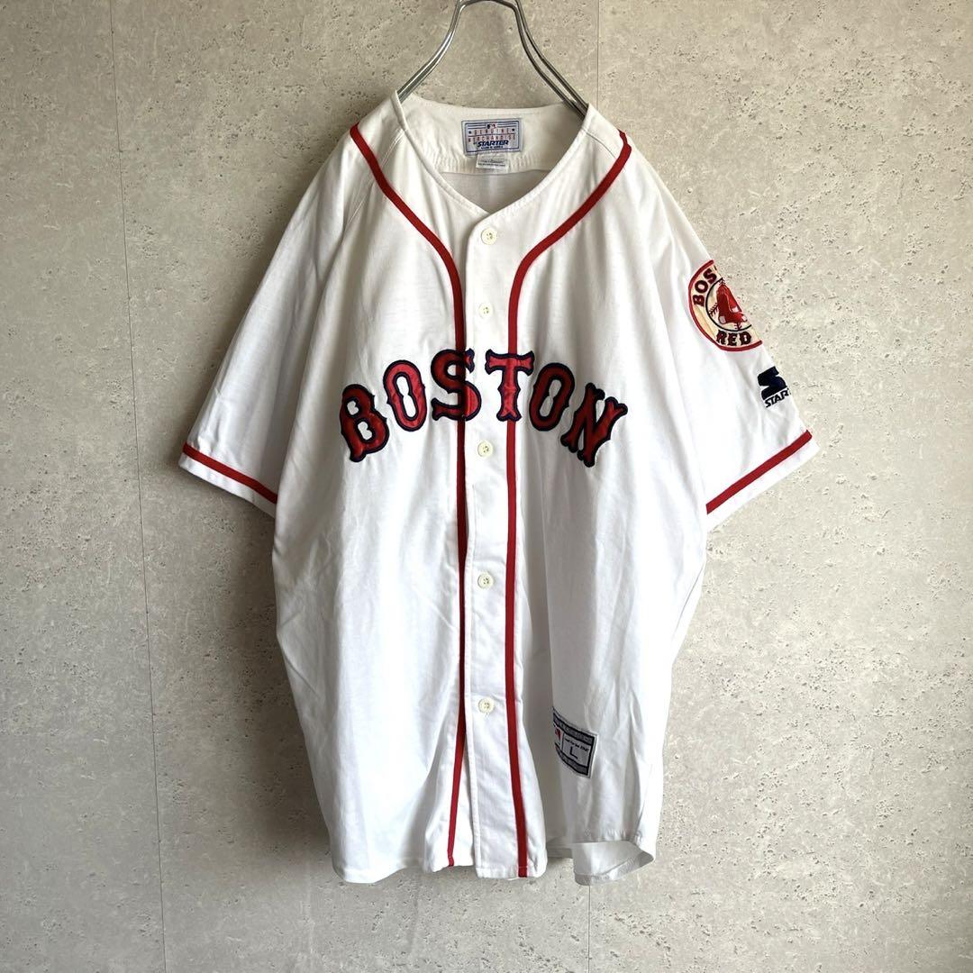 90s スターター MLB ボストン レッドソックス ベースボールシャツ L