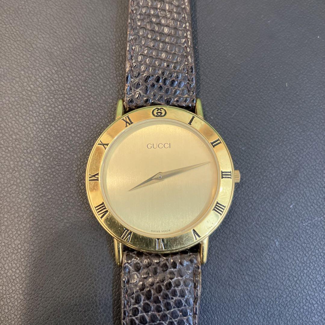 稼働品】 GUCCI 3000.2.L スモールセコンド ローマ ベゼル