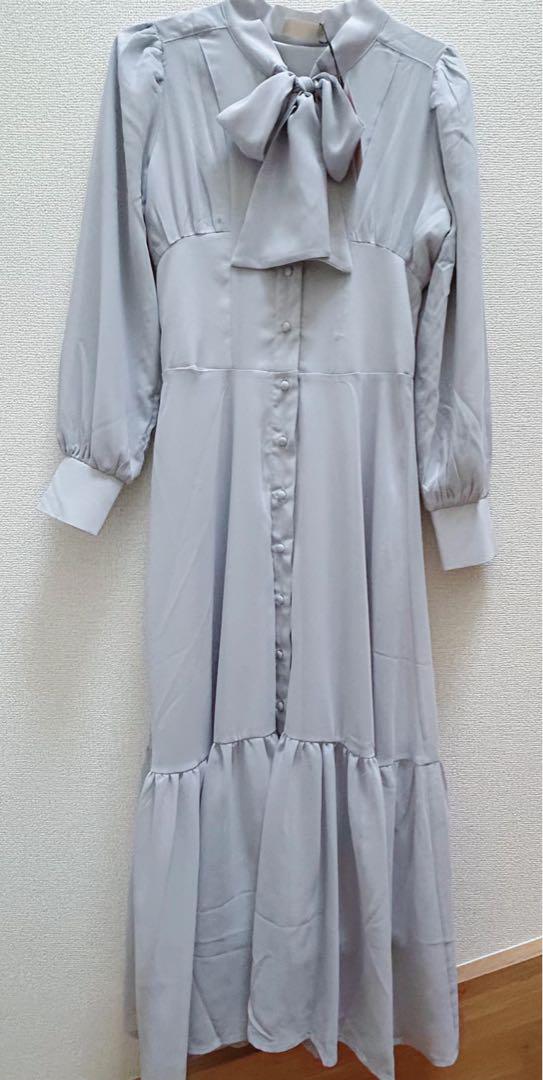 anmille アンミール シフォンコルセットop ワンピース アイス