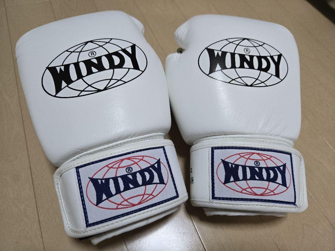 Windy グローブ　本革製　ホワイト　ボクシング　8oz