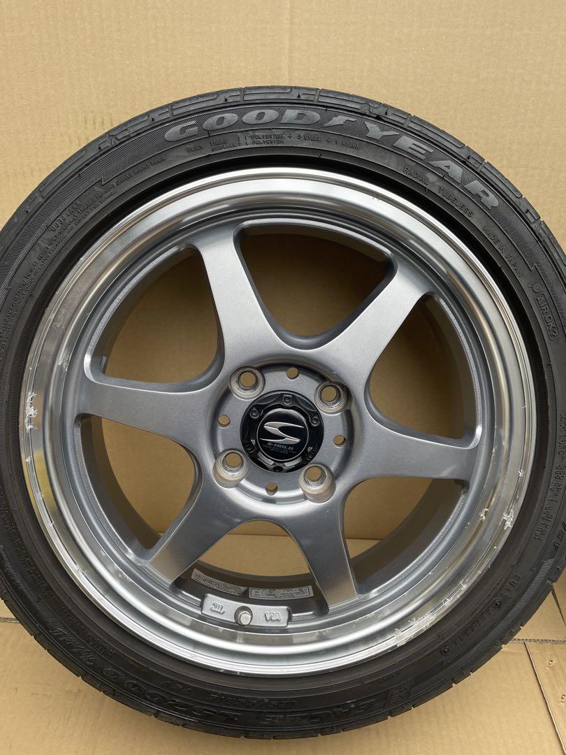 お気にいる 15インチ S-HOLDシルバー 6スポークホイールセット軽自動車用 タイヤ・ホイール