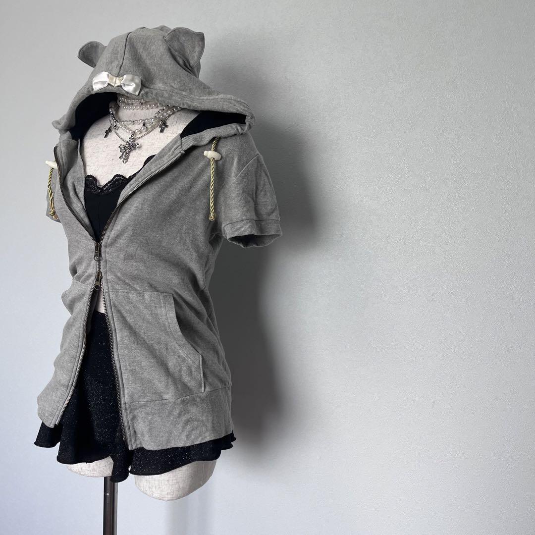 grunge FUR JKT y2k rabbit 光沢 punk 平成ギャル grunge FUR JKT y2k rabbit 光沢 punk 平成ギャル