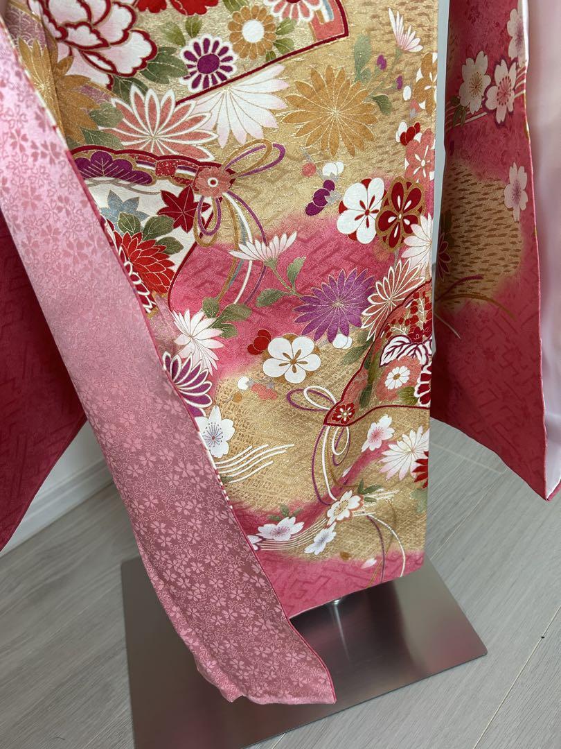 豪華 振袖フルセット ピンクトール振袖 身長高めの方へ♡金彩