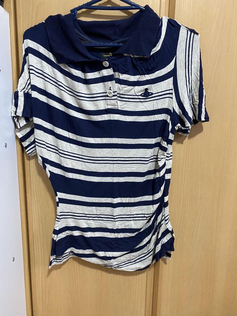 Vivienne Westwood ストライプ 半袖ポロシャツ S