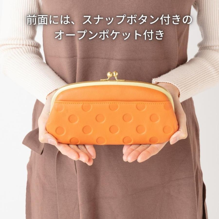 【新品未使用】長財布　アンシグネ がま口 大容量 本革 レザー 牛革 カウレザー