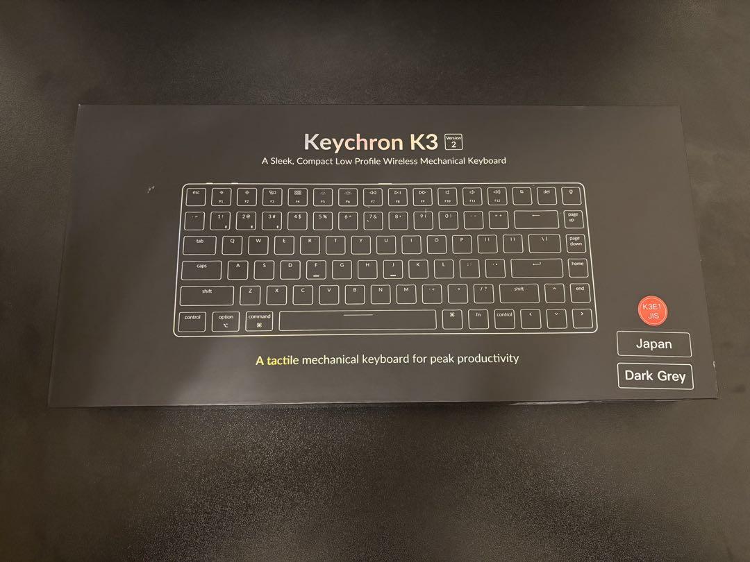 Keychron K3 V2メカニカルキーボード 本体K3E1-JIS 赤軸