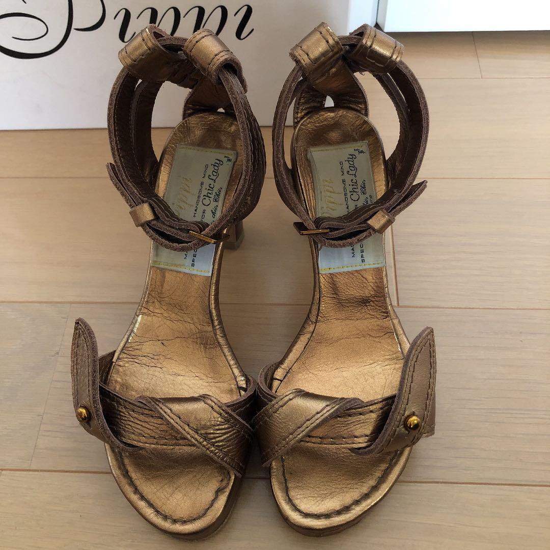 PIPPICHIC(ピッピシック)】 CROSS STRAP SQUARE TOE SHOES