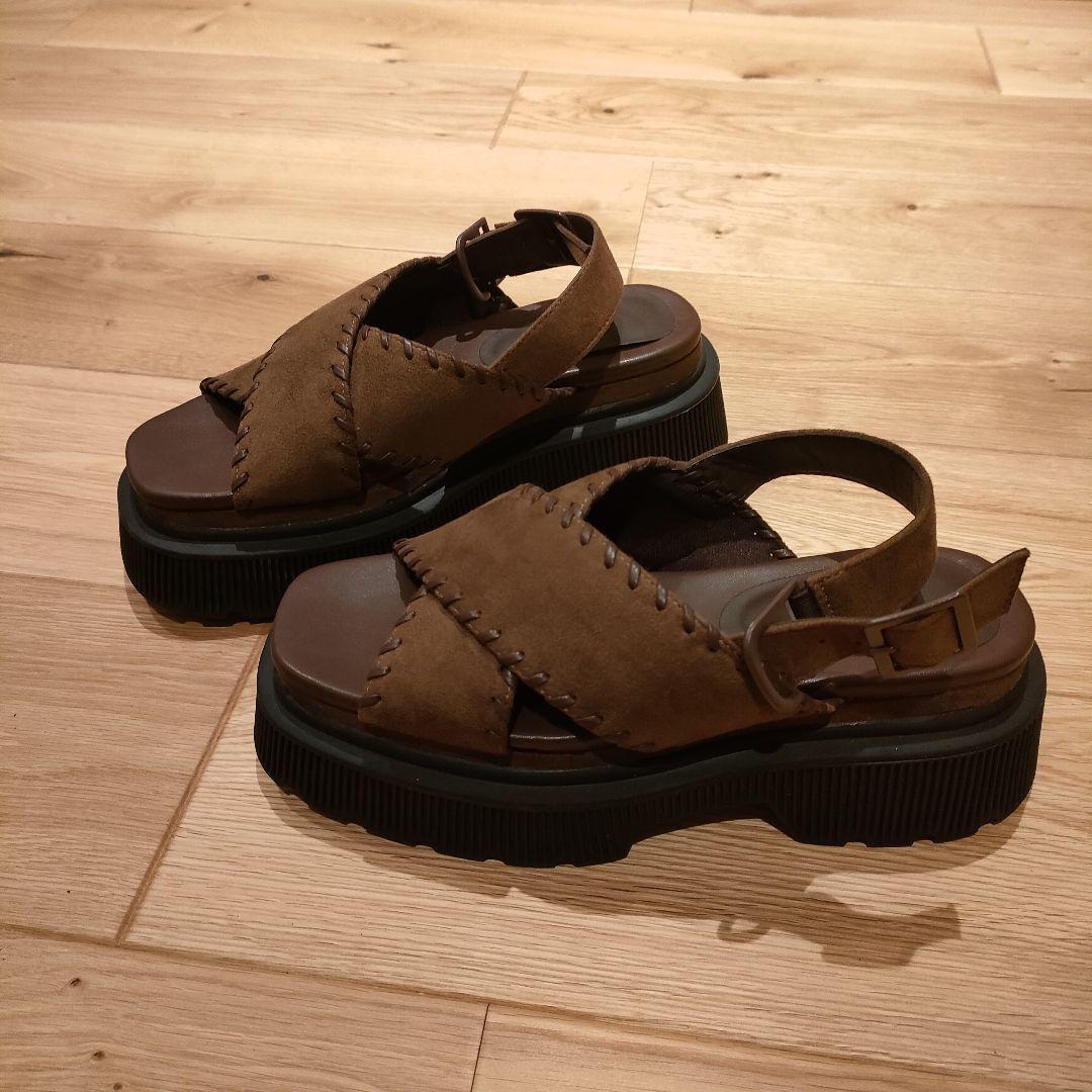 新品】EMODA レディース クロスステッチ 厚底 サンダル - メルカリ