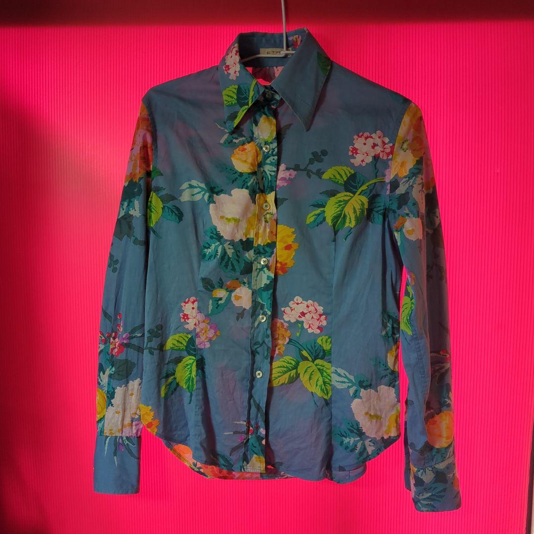 ETRO フラワープリント 長袖シャツ サイズ40　イタリア製