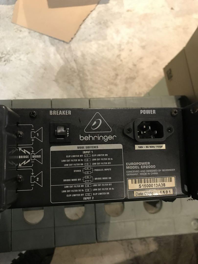 Behringer EUROPOWER EP2000 パワーアンプ