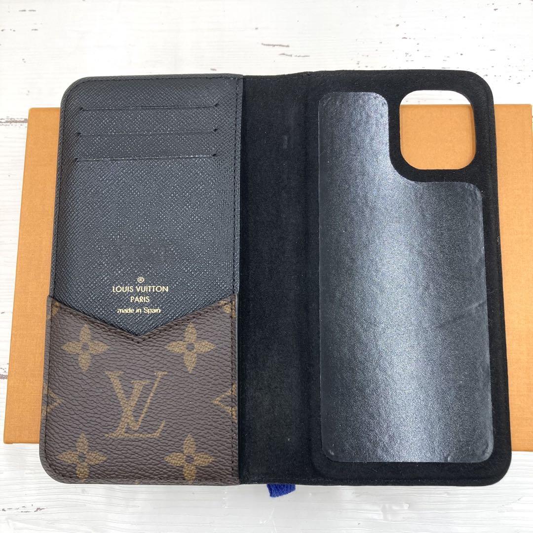 【美品】ルイヴィトン スマホケース iPhone11 モノグラム フォリオ