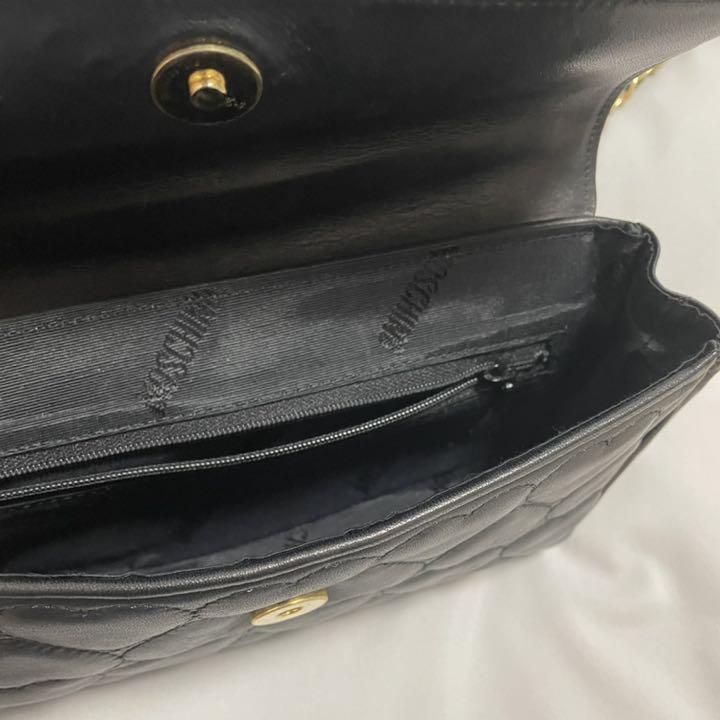 美品!MOSCHINO モスキーノ ショルダーバッグ 黒 美品!MOSCHINO モスキーノ ショルダーバッグ 黒