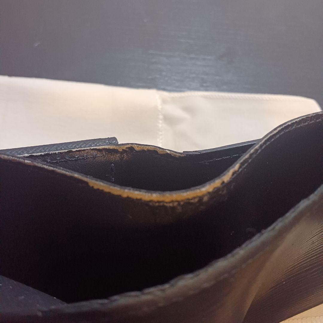 Louis Vuitton ブラックレザー 二つ折り財布
