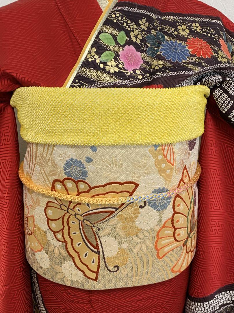 振袖 駒刺繍 絞り 吉祥花文 金彩 さが美扱い