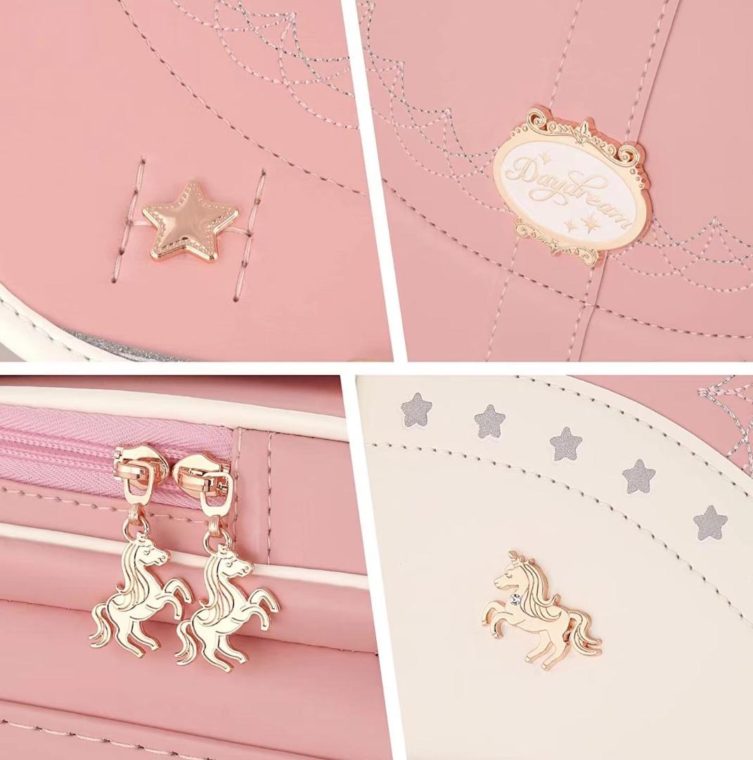 新作　ランドセル　6年保証　おまけ付　ユニコーンモチーフ　女の子　パステルピンク