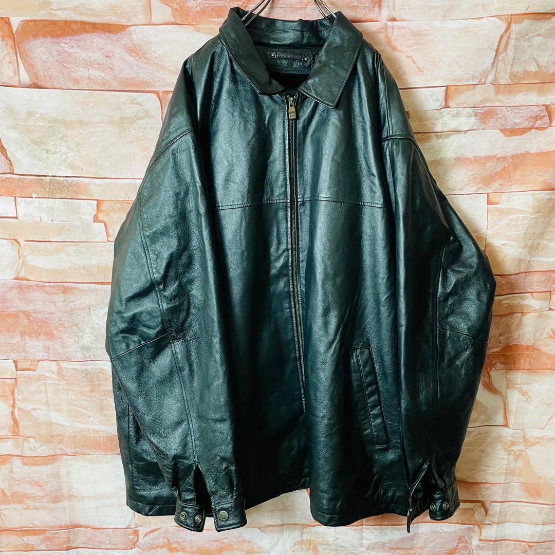 【イタリアレザー】一点物古着 本革レザージャケット 超ビックサイズ3XLライナー 【イタリアレザー】一点物古着 本革レザージャケット 超ビックサイズ3XLライナー
