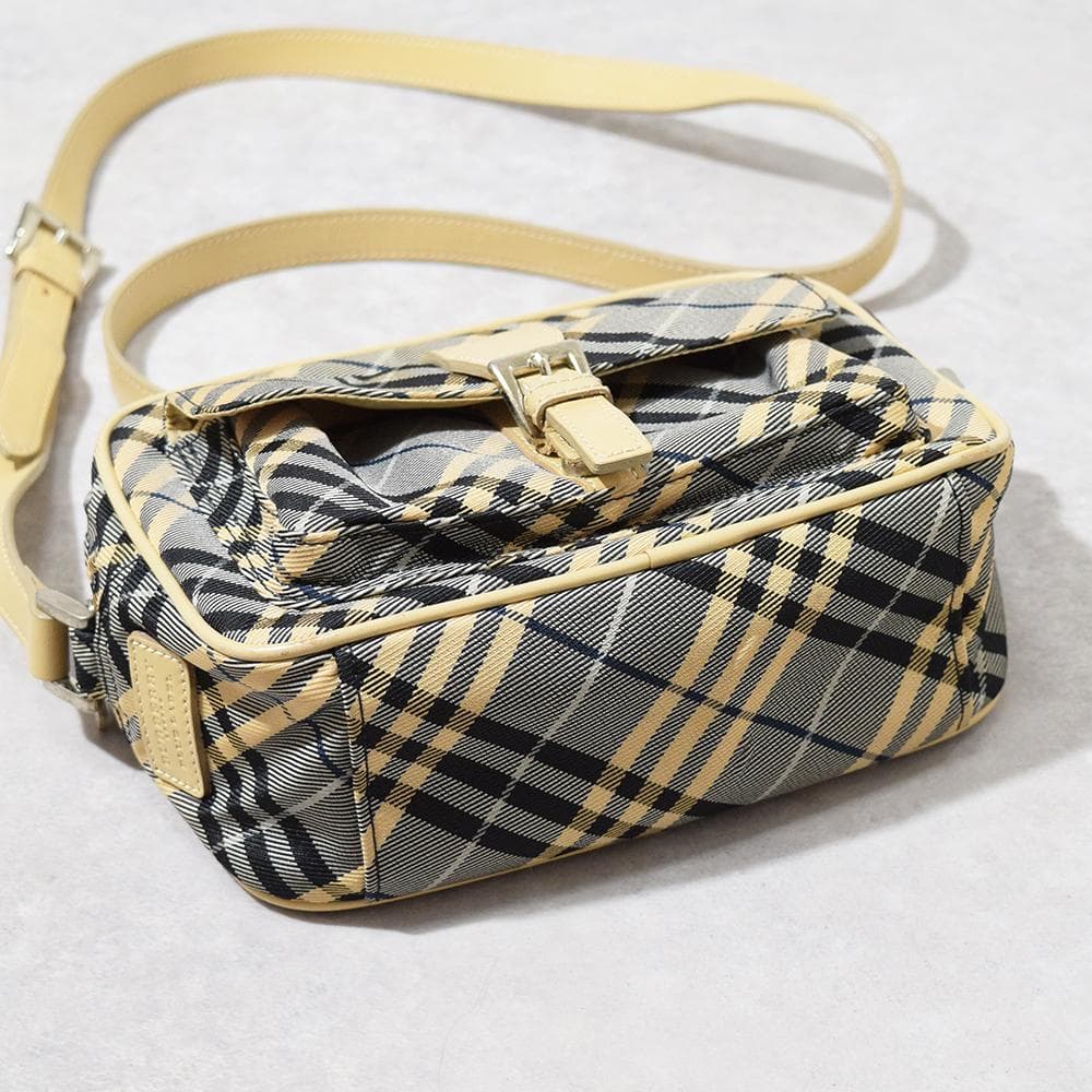 y2k 平成 バーバリーブルーレーベル 牛革使用 ノバチェック ショルダー