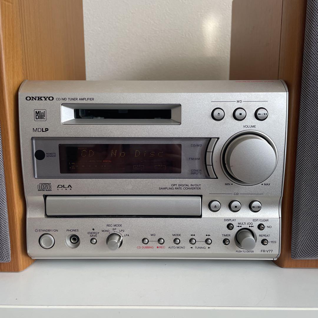ONKYO CD-MDチューナーアンプ FR-V77 ジャンク品 オンキョー