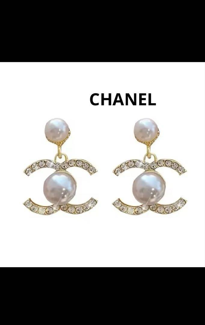 谷*馨様 一点張り品　CHANEL パール付きピアス　オクシオン商品 シャネルパールピアス⭐️オクシオン商品⭐️両耳用 - メルカリ