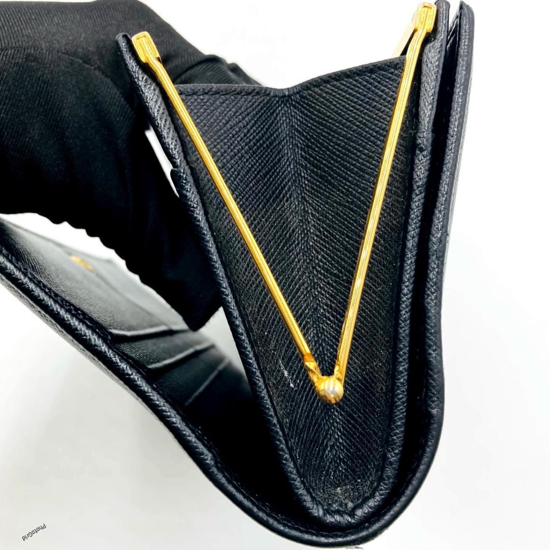 PRADA プラダ　サフィアーノメタル　がま口長財布　1ME002　　0919